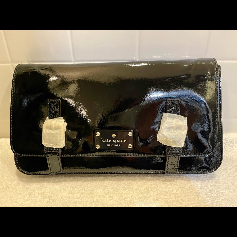 Kate Spade Black Patent Clutch